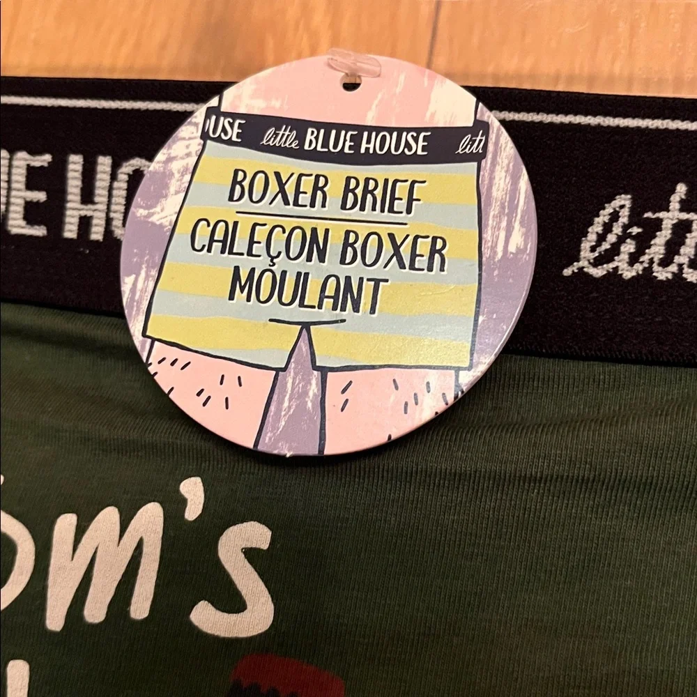 NEW NWT Little Blue House by Hatley Bottom’s Up Men's MED beer Boxer Briefs